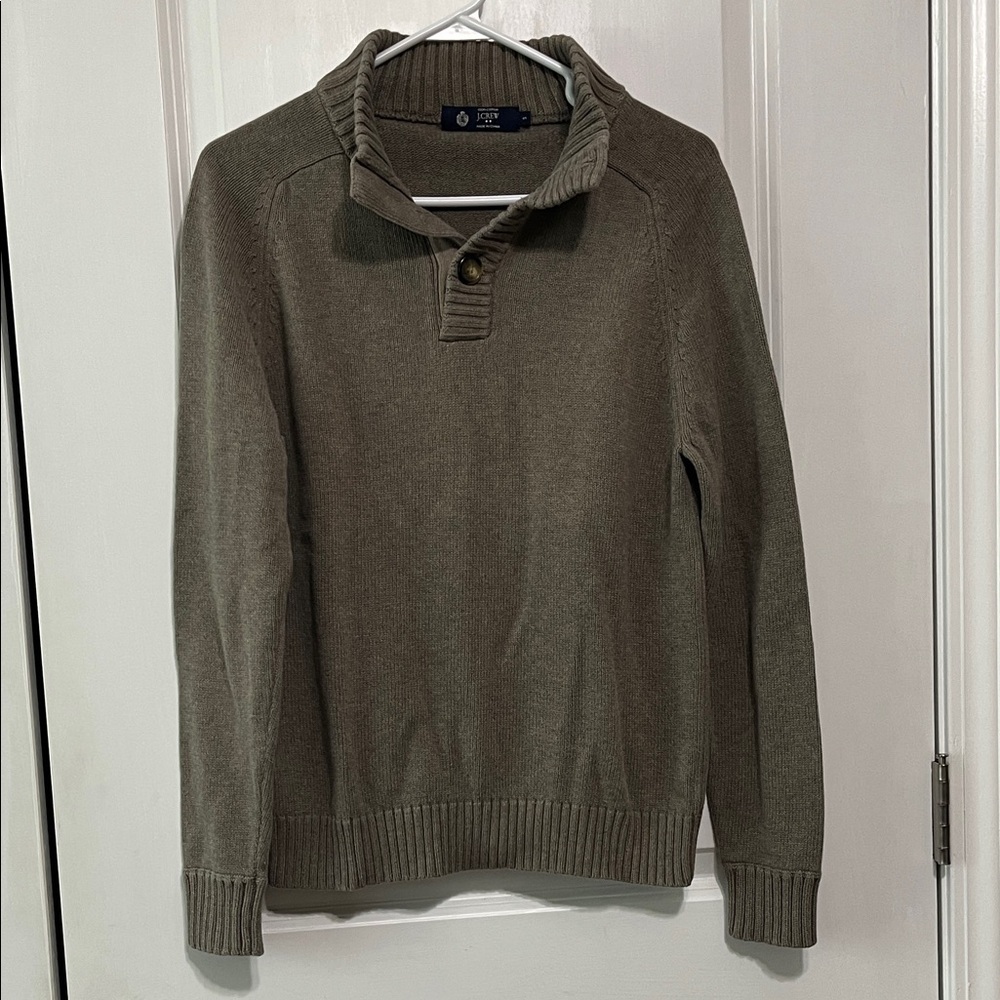 J. Crew Factory 3 Button Pullover Thick Knit Sweater Sz Small